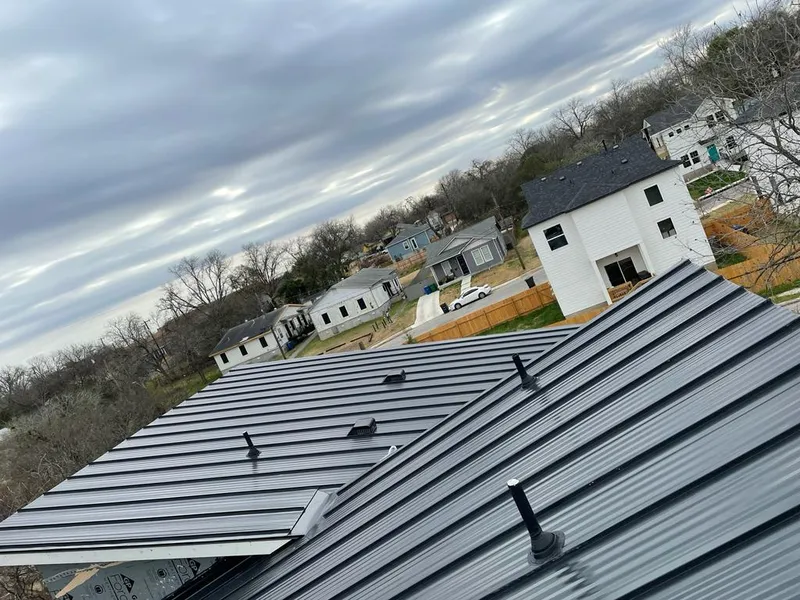 Standing seam metal roof panels with vents for Skylight Repair in South Valley